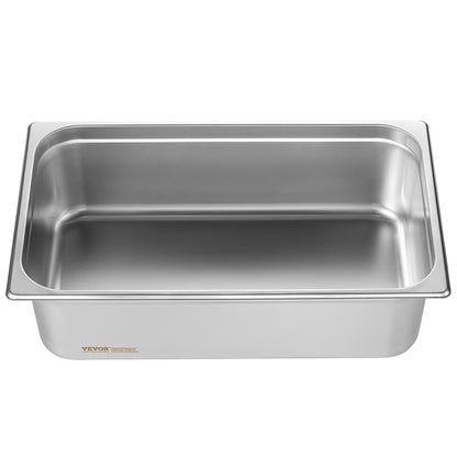 6-pack i full storlek hotellpannor Ångbordspanna rostfritt stål 6" djup