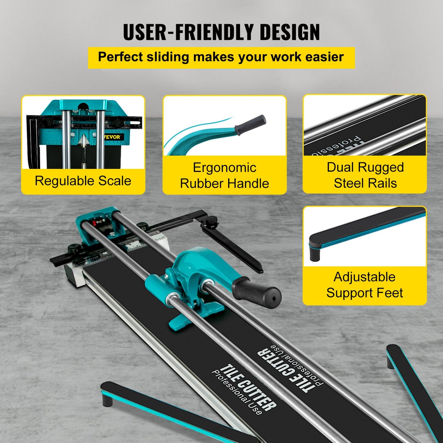 1200-mm-Fliesenschneider, hochpräziser manueller Fliesenschneider für Keramikbodenfliesen, 48-Zoll-Schneidemaschine für Präzisionsschneiden