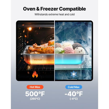 1/2 Hotel-Dampfgarer, 2,5 Zoll tief, Edelstahl, 4er-Pack | EU