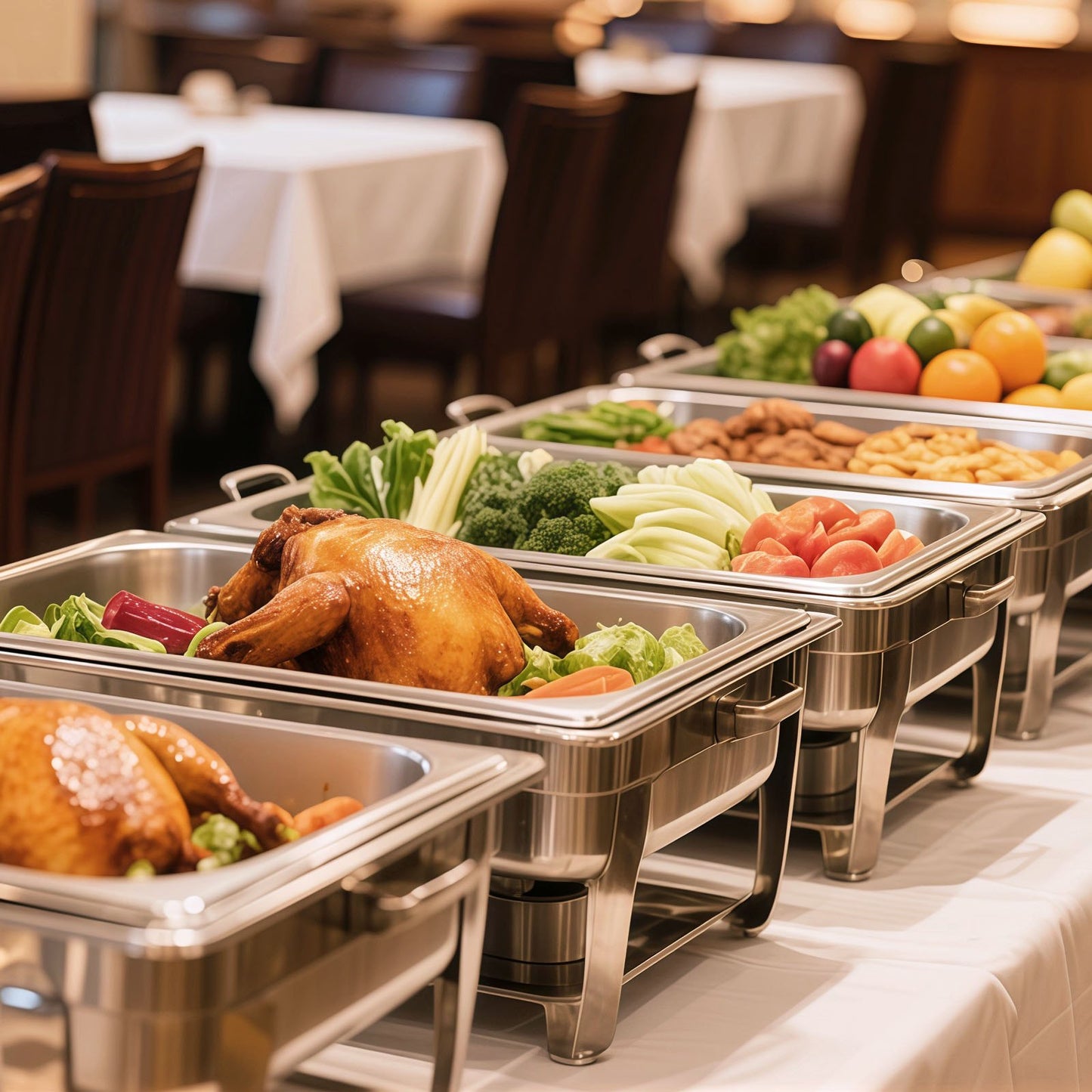 4 Pack Stainless Steam Hotel Pan, 1/2 Size Table Steam Pan, 2.5 Inch Deep Anti Jam Restaurant Supplies Reusable Rustproof Catering Storage for Home, Party, Restaurant, Hotel, Buffet