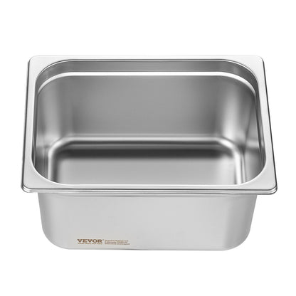 6er-Pack 1/2 Hotelpfannen Dampftischpfanne Edelstahl 6" tief