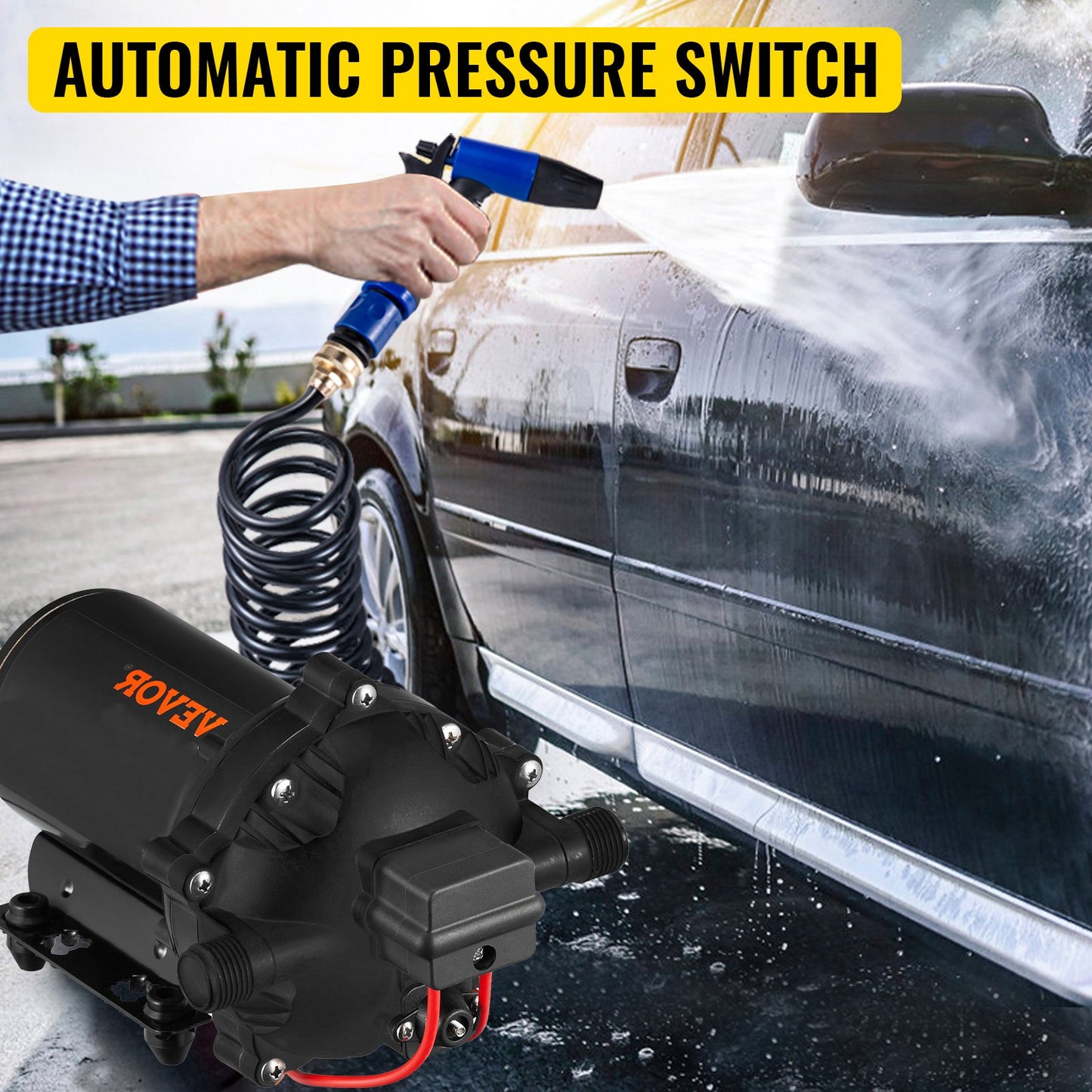 Washdown Deck Wash Pump Kit 12v 20 Lpm 70 Psi Caravan Rv Boat Marine