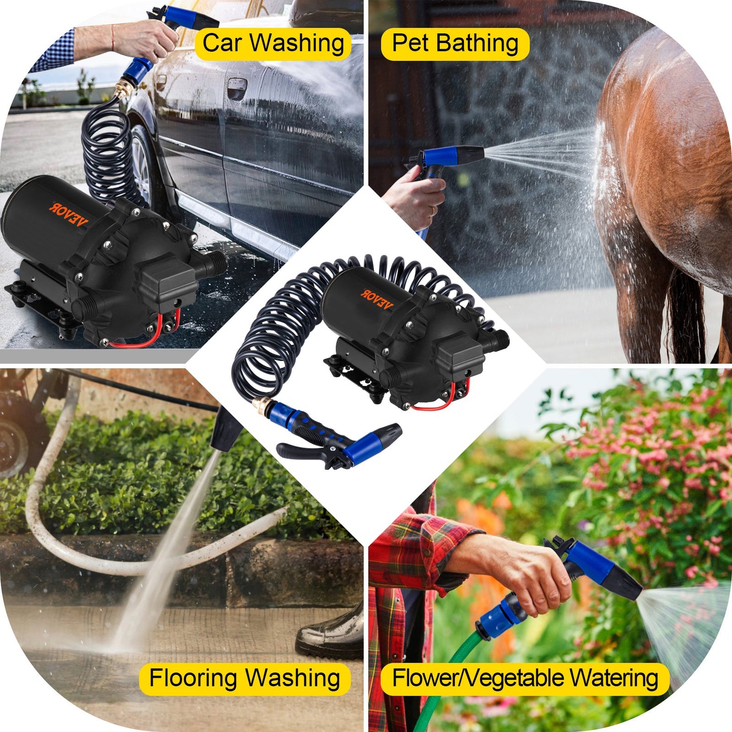 Washdown Deck Wash Pump Kit 12v 20 Lpm 70 Psi Caravan Rv Boat Marine