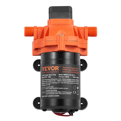 12V membranpump 1,8GPM 6,81 L/min 3-kammar vattenpump tryckbrytare