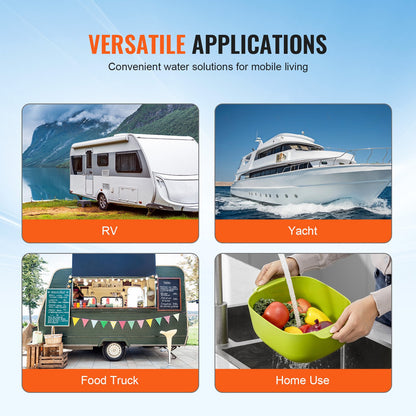 12V membranpump 3GPM 11,36 L/min 4-kammar vattenpump tryckbrytare