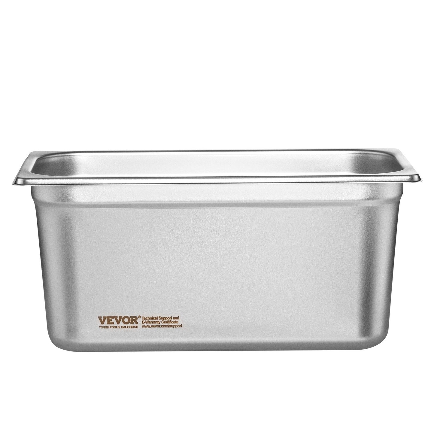 8-pack 1/3 size Hotel Pans Steamer Table Pan Stainless Steel 6" Deep Lid