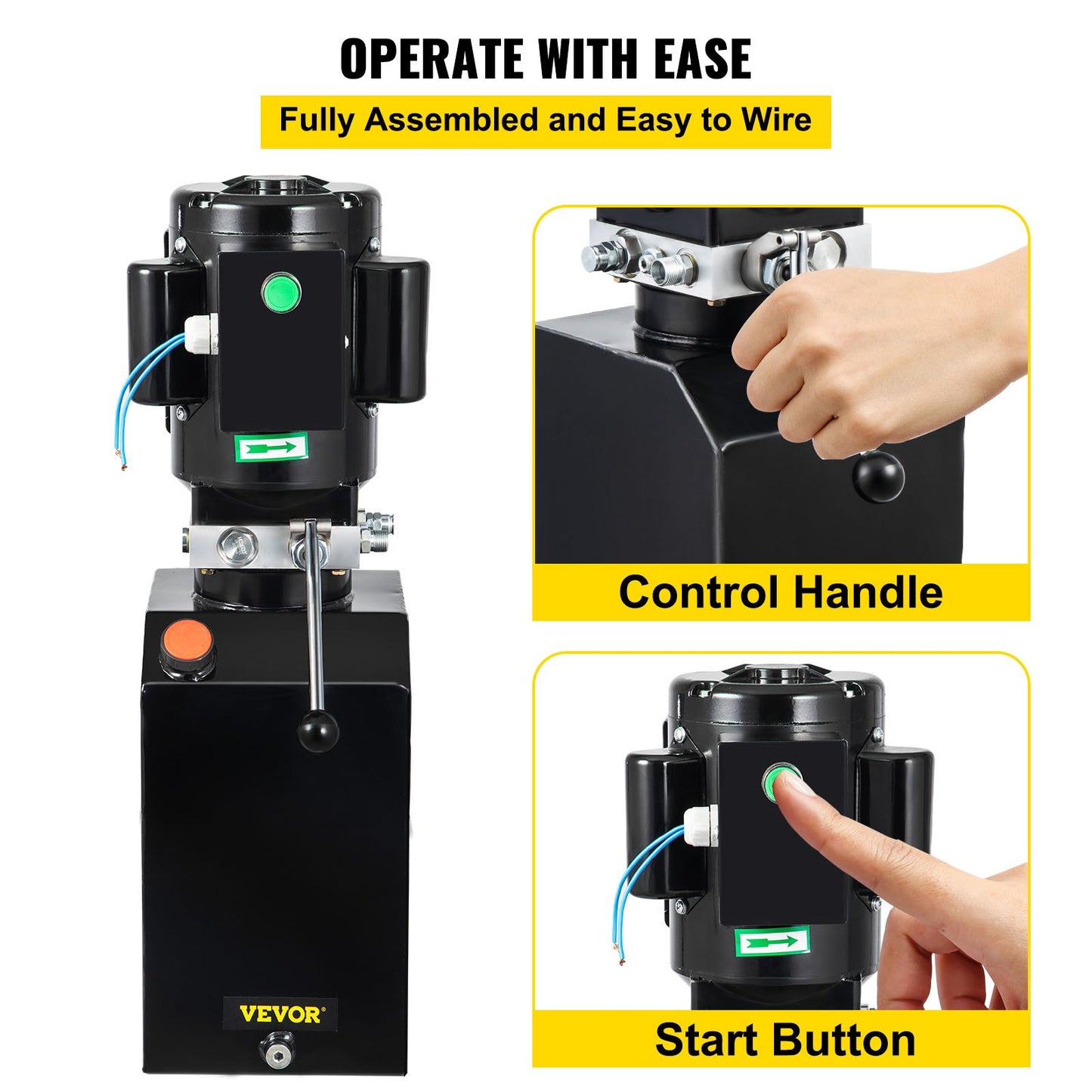 14L Autohebebühne Hydraulikaggregat 60 Hz 1 PS Hydraulikpumpe Autoreparatur Hydraulischer Metallbehälter für Hydraulikpumpenaggregat Traktorfahrzeug Autohebebühne