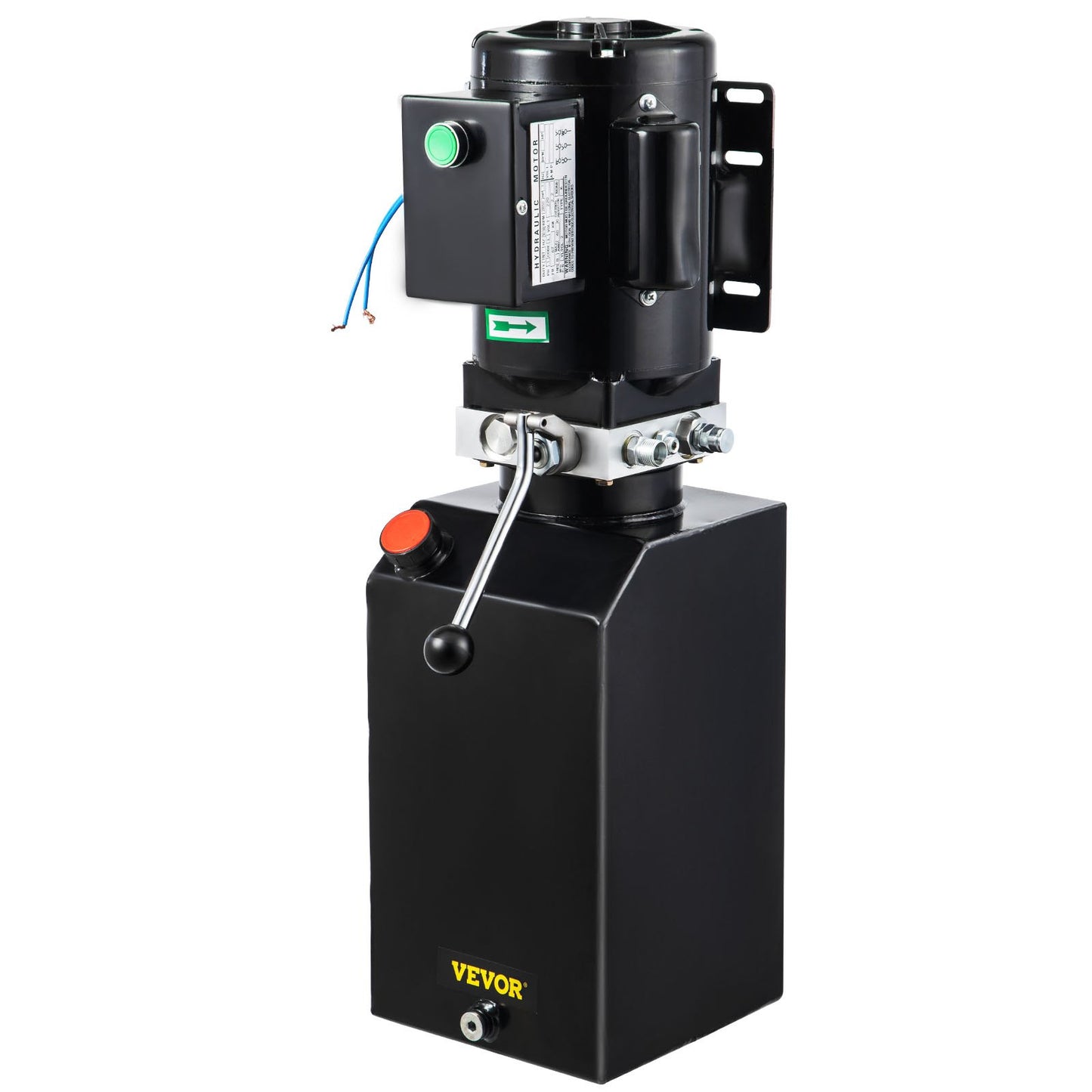 14L Autohebebühne Hydraulikaggregat 60 Hz 1 PS Hydraulikpumpe Autoreparatur Hydraulischer Metallbehälter für Hydraulikpumpenaggregat Traktorfahrzeug Autohebebühne