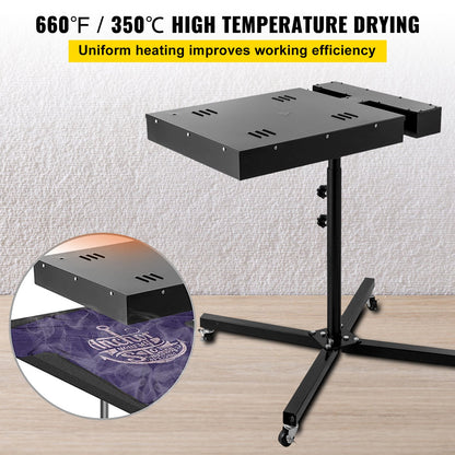 Silkscreen Flash Tork 16x16 tum Flash Tork Silkscreen T-shirt härdningsutrustning med elektrisk kontrollbox