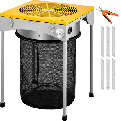 18" Tabletop Hydroponic 3-Speed Electric Leaf Bud Trimmer Trim Reaper with 6 Extra Blades