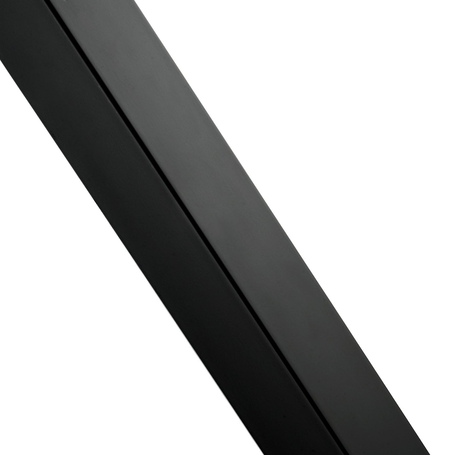 Cable railing post 36x2x2in steel railing post without holes 1-pack black