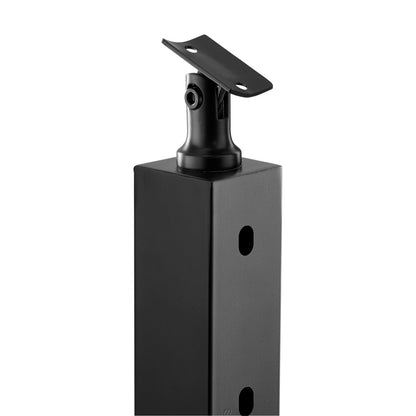 Cable Railing Post 36x2x2in 30° Angled Hole Stair Railing Post Black 1pc