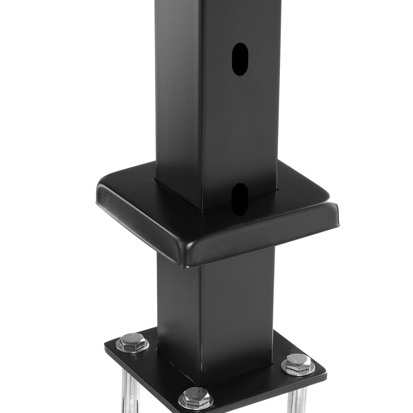 Cable Railing Post 36x2x2in 30° Angled Hole Stair Railing Post Black 1pc