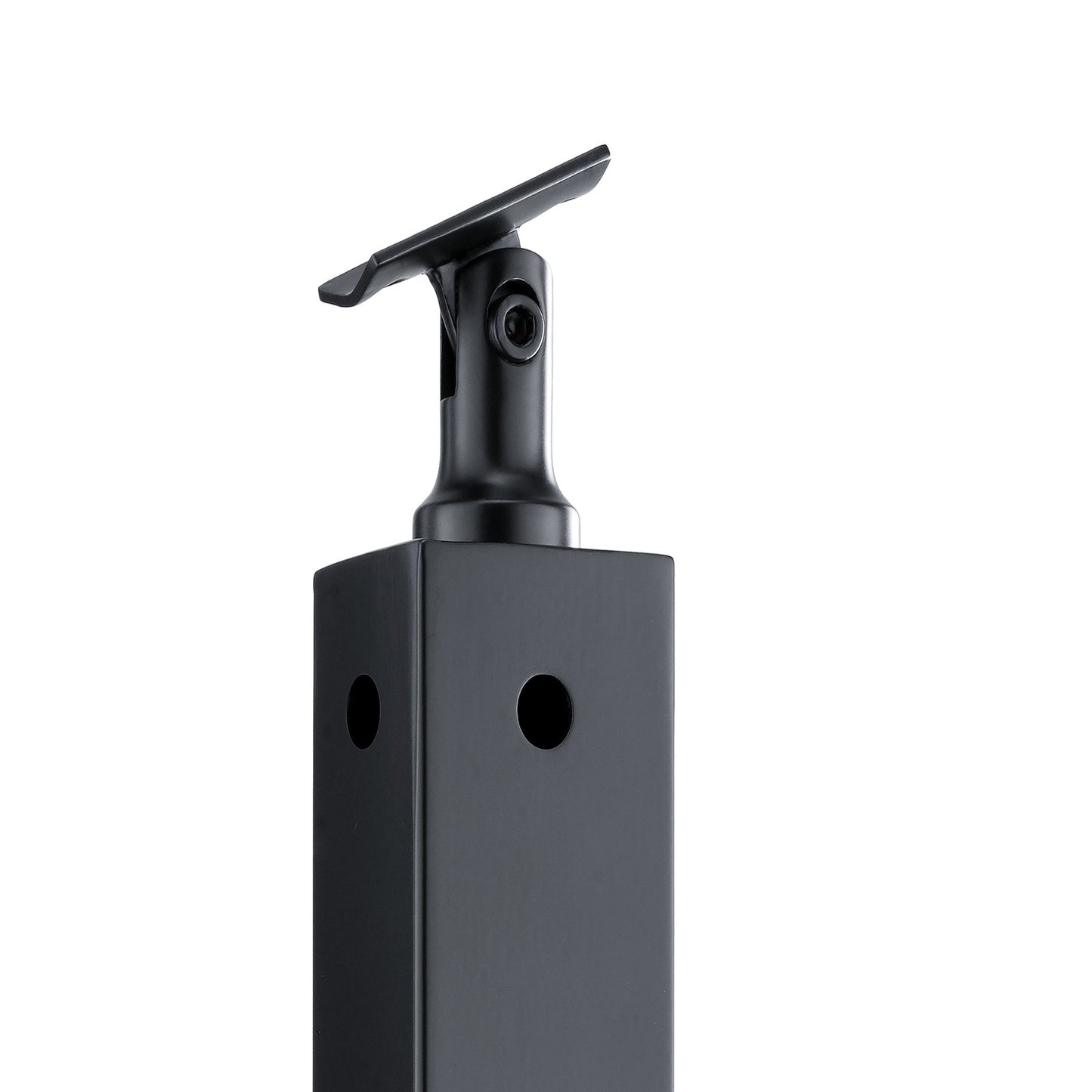 Cable Railing Post 36x2x2in L-Shaped Hole Corner Railing Post Black 1pc