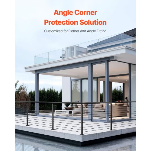 VEVRO Kabelgeländerpfosten 42x2x2 Zoll mit L-förmigen Löchern 1JZLGZXHS1065S1EW001V0 | EU