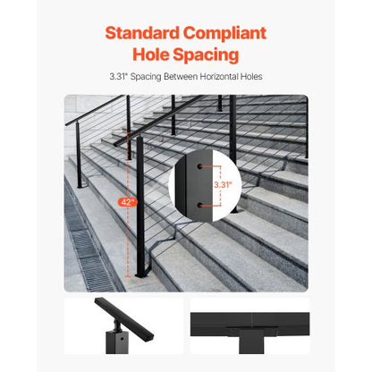 cable railing post 42x2x2 in with 30° angled holes 1JZLGZXHS106W3XAA001V0 | EU