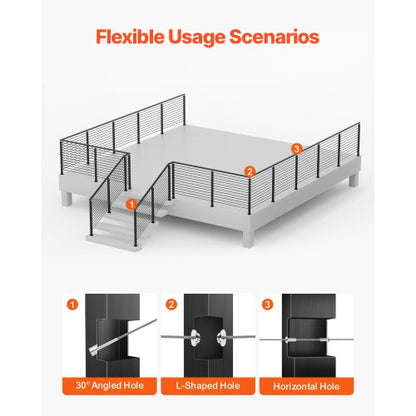 cable railing post 42x2x2 in with 30° angled holes 1JZLGZXHS106W3XAA001V0 | EU