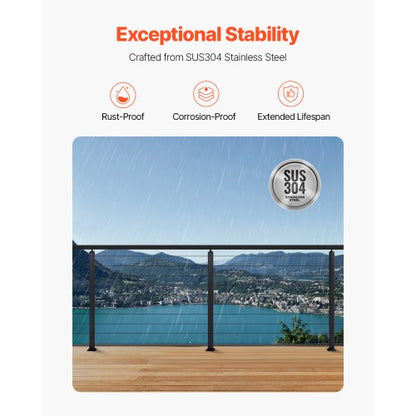 cable railing post 36x2x2 in horizontal hollow post 1JZLGZXHS9148RVYS001V0 | EU