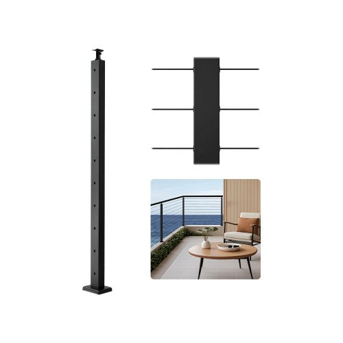 cable railing post 36x2x2 in horizontal hollow post 1JZLGZXHS9148RVYS001V0 | EU