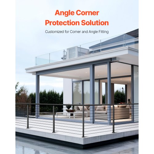 VEVRO Kabelgeländerpfosten 36x1x2 Zoll mit L-förmigen Löchern 1JZLGZXHS914IVCFL001V0 | EU