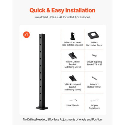 cable railing post 36x2x2 in with 30° angled holes 1JZLGZXHS914YIVIS001V0 | EU