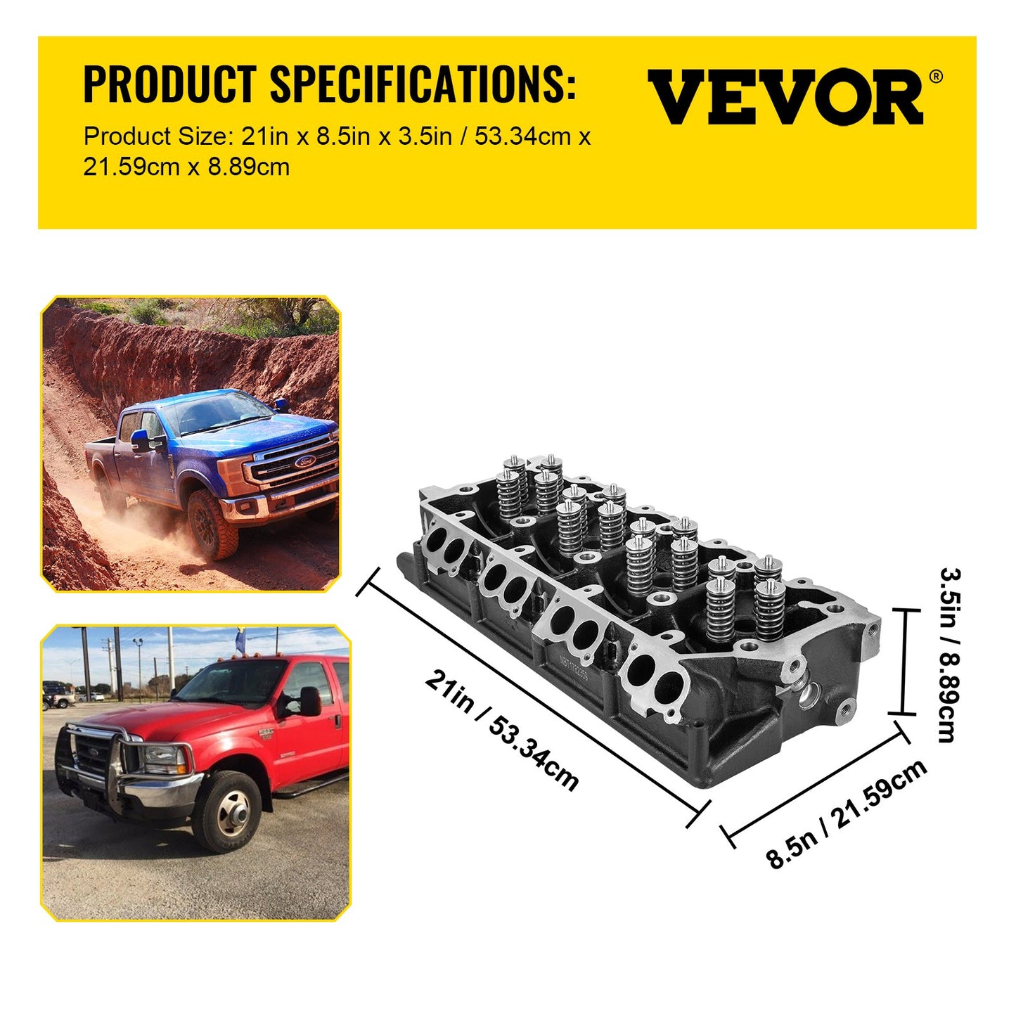 Replacement for 6.0L Cylinder Head 18MM Power Stroke Bare F-Series Cylinder Head 1843080C3