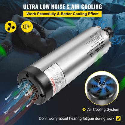 2,2 KW 2220 V luftgekühlter Spindelmotor ER20 CNC-Luftkühlungsspindelmotor für CNC-Gravierfräsmaschine