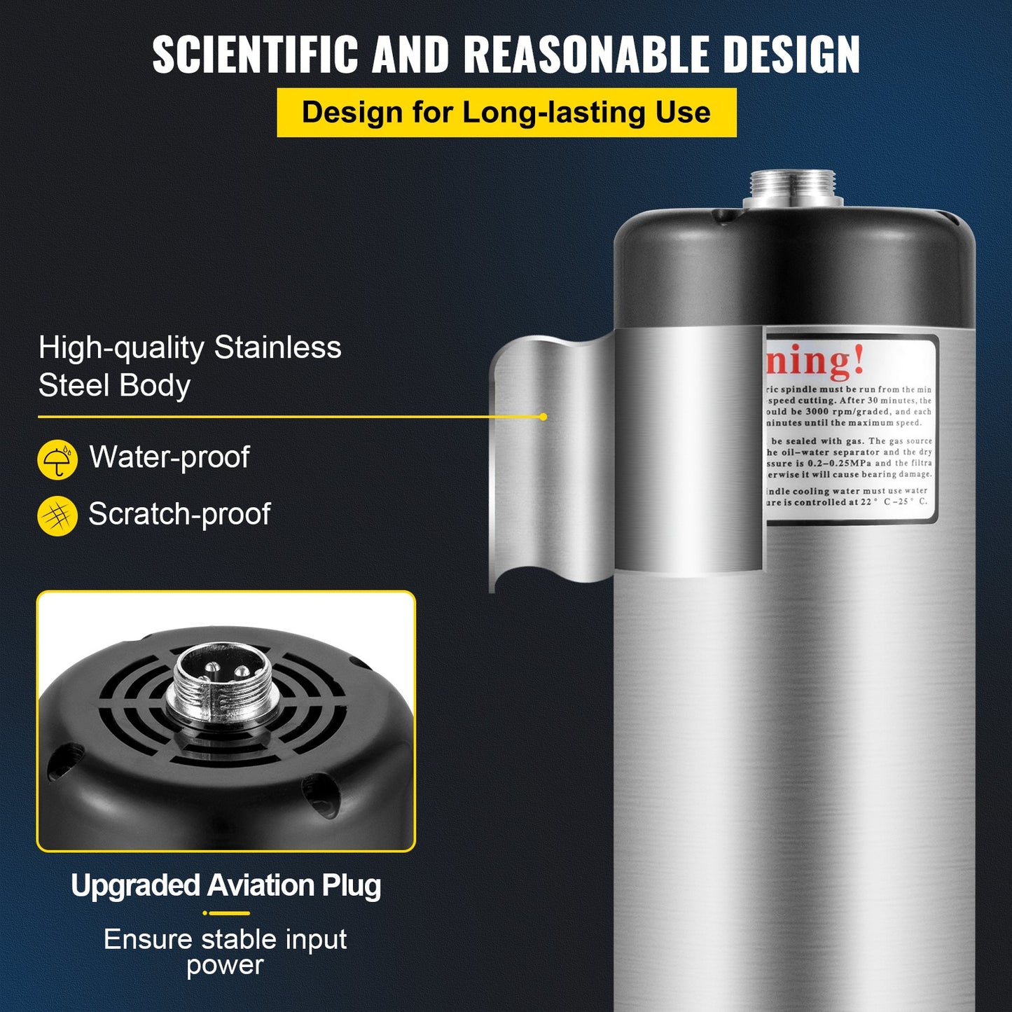 2,2 KW 2220 V luftgekühlter Spindelmotor ER20 CNC-Luftkühlungsspindelmotor für CNC-Gravierfräsmaschine