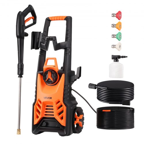 Electric Pressure Washer, Max 4500 PSI and 3.2 GPM, High Power Pressure Cleaning Machine with 4 Quick Connect Nozzles and a Foam Cannon, Ideal for Cars/Fences/Driveways/Patios/Home Cleaning