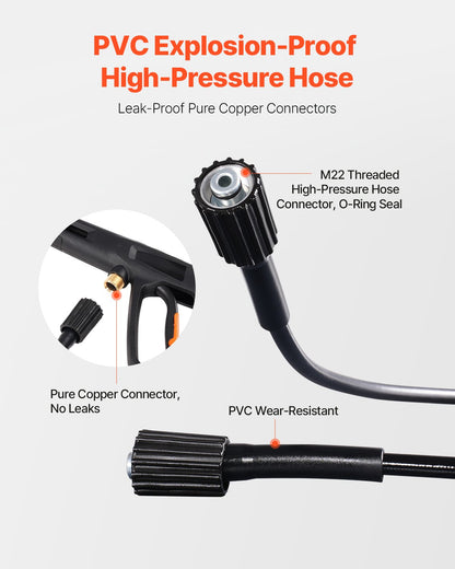 Electric Pressure Washer, Max 2700 PSI and 1.8 GPM, High Power Pressure Cleaning Machine with 4 Quick Connect Nozzles and a Foam Cannon, Ideal for Cars/Fences/Driveways/Patios/Home Cleaning