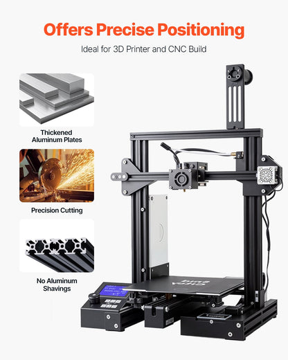 5PCS 59 in (1500 mm) T Slot 2040 Aluminum Extrusion Profile, European Standard Anodized Linear Rail, High-Strength Extruded Aluminum Rail for 3D Printer, CNC Machine DIY, Laser Engraving, Black