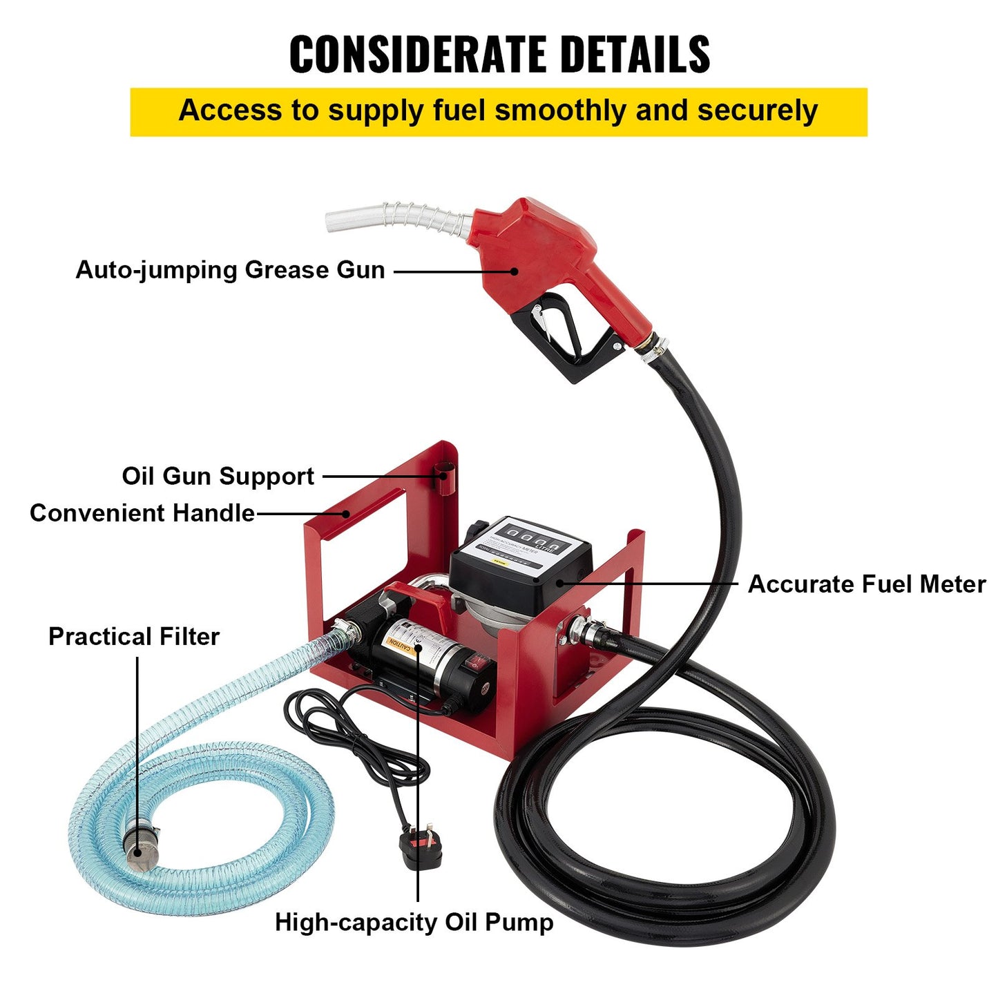 Dieselpumpe 220 V Öltransferpumpe Pumpe Diesel 40 l/min Elektrischer Kraftstoff Selbstansaugende Dieselkraftstoff-Transferpumpe Öl Dieselpumpe