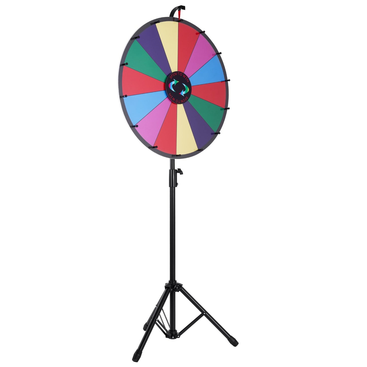 24" Farbiger Preisradständer Bodenständer Farbiges Preisrad 14 Plätze Dry Ease Fortune Spinner Fortune Spinning Game