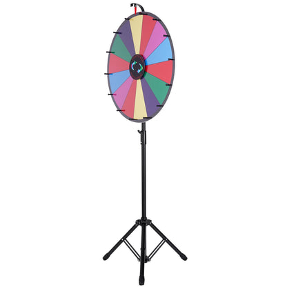 24" Farbiger Preisradständer Bodenständer Farbiges Preisrad 14 Plätze Dry Ease Fortune Spinner Fortune Spinning Game