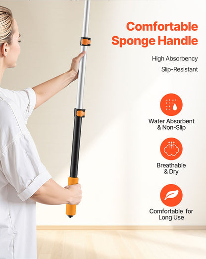 Telescopic Extension Pole, 1.76-4 FT Multi-Purpose Extendable Pole, Sturdy Aluminum Alloy Paint Pole Extension with Flip-Lock Design, High Reach Roller Stick for Painting, Dusting and Cleaning