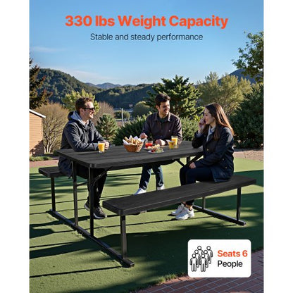 Picknicktisch, faltbar, Stahl, Campingtisch, Stuhl, Garten, drinnen und draußen | EU