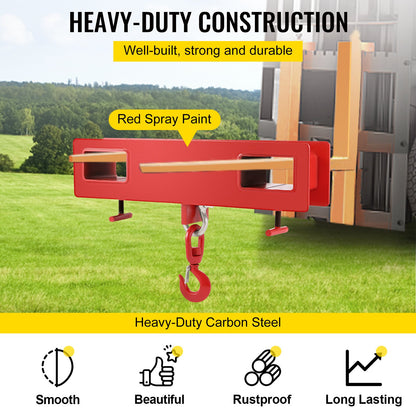 Titan Forklift Lifting Hoist Swivel Hook Mobile Crane 4400 lb. capacity lift