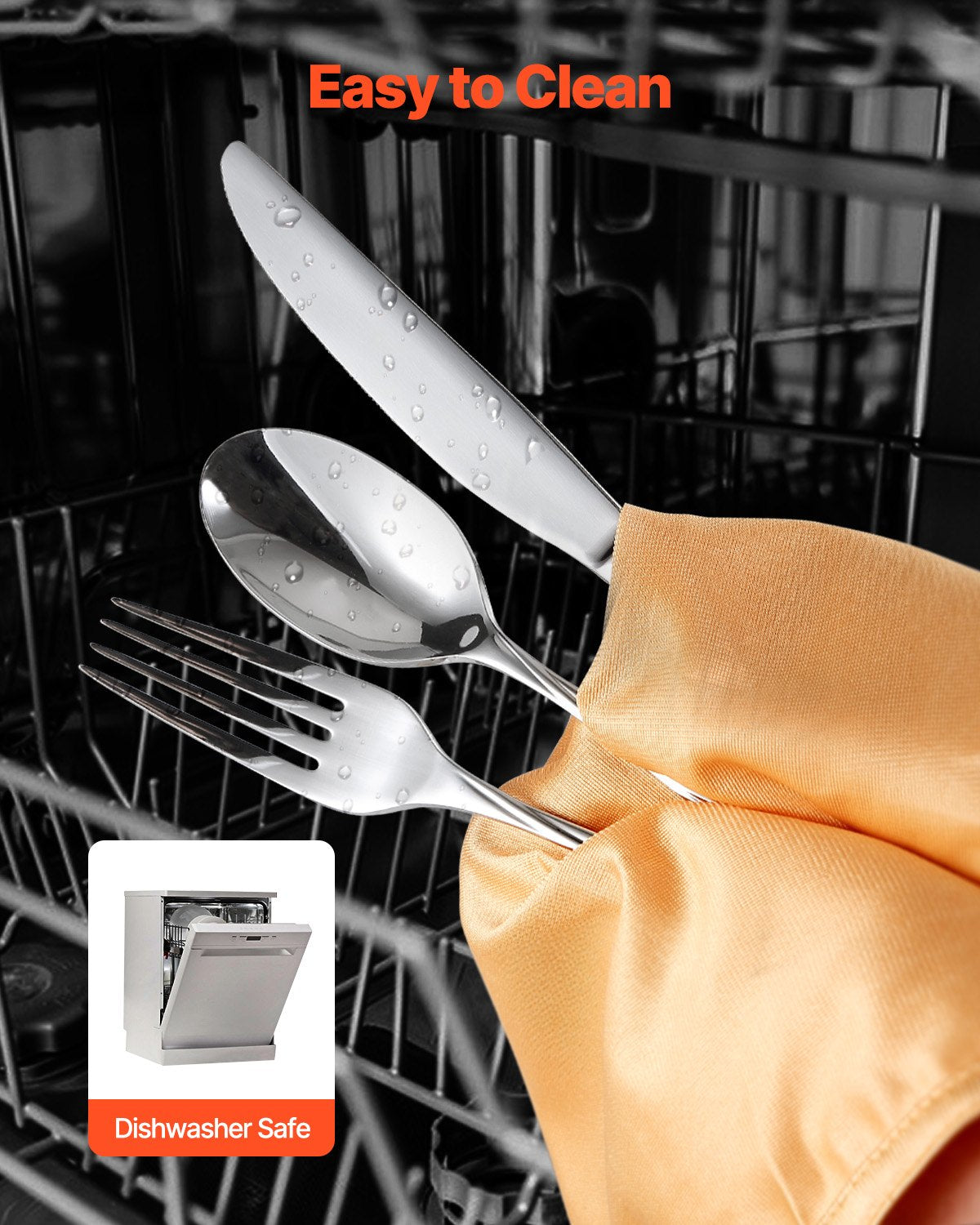 30-teiliges Silberbesteckset Edelstahlbesteck Besteck für 6