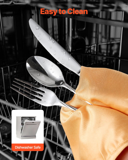 30-teiliges Silberbesteckset Edelstahlbesteck Besteck für 6