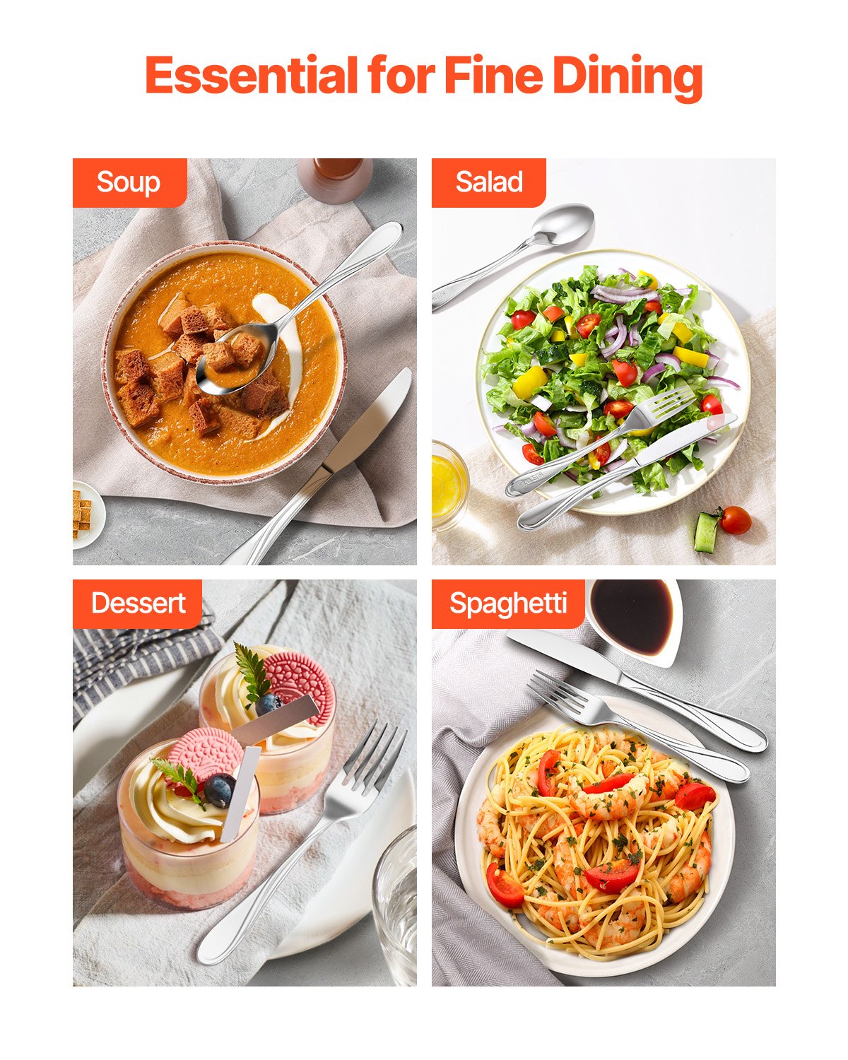 30-teiliges Silberbesteckset Edelstahlbesteck Besteck für 6