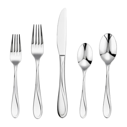 65-piece silver cutlery set stainless steel cutlery cutlery for 12