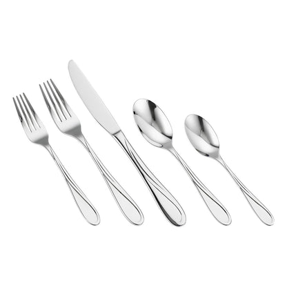 65-piece silver cutlery set stainless steel cutlery cutlery for 12