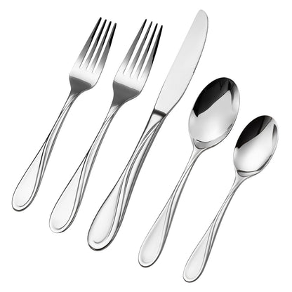 65-piece silver cutlery set stainless steel cutlery cutlery for 12