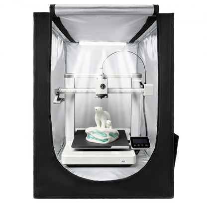3D Printer Enclosure, Dustproof Waterproof Oxford Cloth 3D Printer Tent, Constant Temperature Protective Case with LED Lighting, Compatible with Creality/ELEGOO/Anycubic Multiple Popular Models