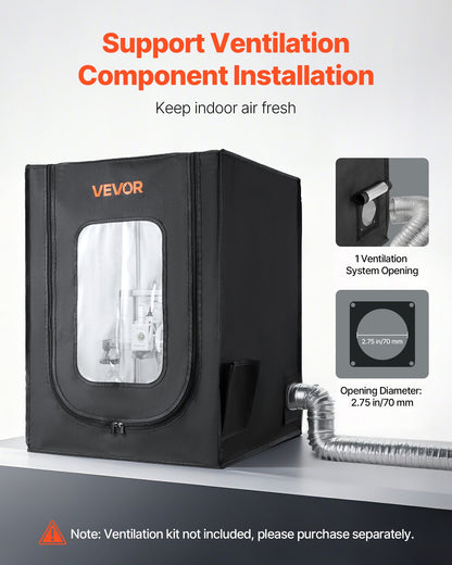 3D Printer Enclosure, Dustproof Waterproof Oxford Cloth 3D Printer Tent, Constant Temperature Protective Case with LED Lighting, Compatible with Creality/ELEGOO/Anycubic Multiple Popular Models