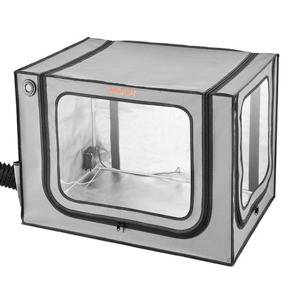 3D Printer Enclosure with Ventilation, Dustproof Waterproof Large Size 600D Oxford Cloth 3D Printer Tent, Constant Temperature Protective Case with LED, Designed for Bambu Lab A1 Combo, Grey