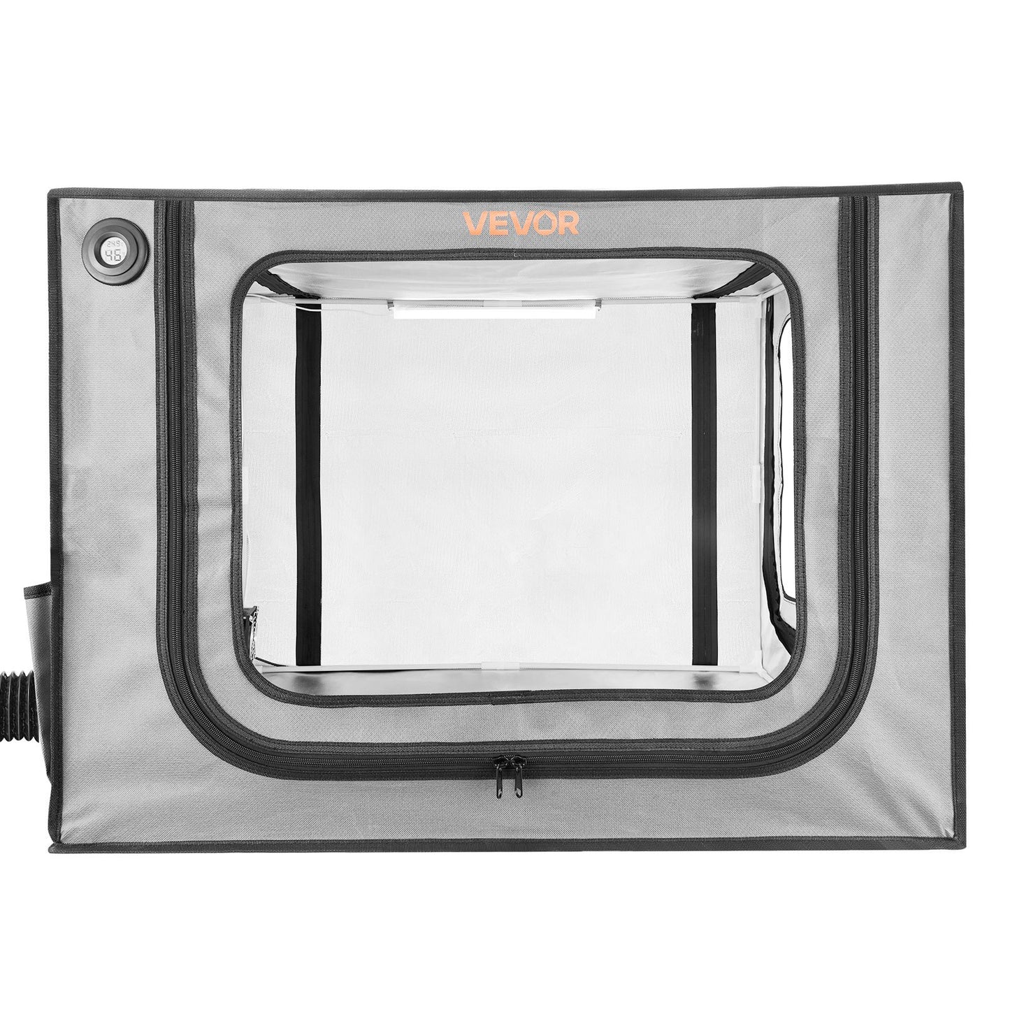 3D Printer Enclosure with Ventilation, Dustproof Waterproof Large Size 600D Oxford Cloth 3D Printer Tent, Constant Temperature Protective Case with LED, Designed for Bambu Lab A1 Combo, Grey