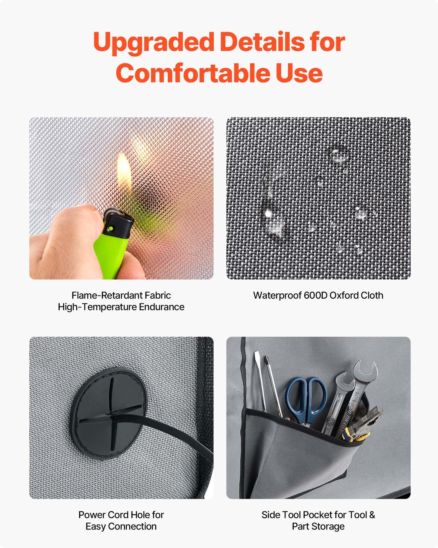 3D Printer Enclosure with Ventilation, Dustproof Waterproof Oxford Cloth Resin 3D Printer Tent, Constant Temperature Protective Case with LED, Compatible with Photon Mono/Mars 3, FDM/LCD Printer