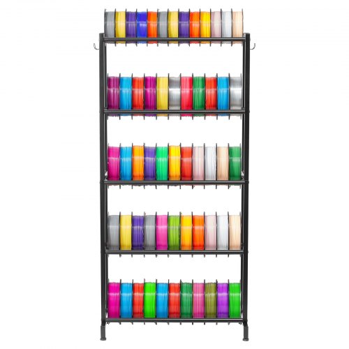 3D Printer Filament Storage Rack, 5 Tier Heavy Duty Storage Shelves for 3D Printing Filaments, Filament Spool Holders Racks for 3D Printing Studio, Home Studio, Office, Workshop (Shelf Only)