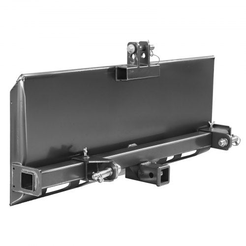 Universal 3-point Skid Steer Plate, 3/8" Skid Steer Attachment Plate, 7000lbs Skid Steer Mount Plate Steel Adapter Loader, Compatible with Deere, Kubota, Bobcat, Mahindra Skid Steers, Tractors